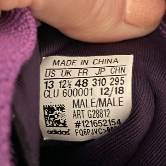 Adidas Next Level N3xt L3v3l Purple Gold High Top Sneakers - Picture 6 of 6